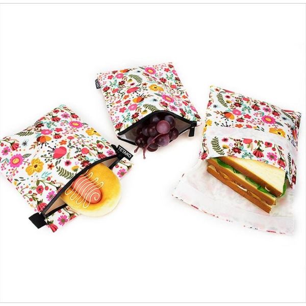 

storage bags 2pcs containers waterproof reusable zip shut bag sandwich bread for outdoor camping