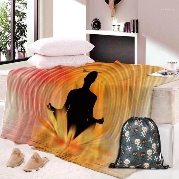 

blankets printed home couch bed cover blanket soft fleece warm hooded wearable cloak for adults kids1