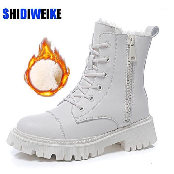 

boots plush warm motorcycle fashion leather women's short winter waterproof snow 35-40 ac3661, Black