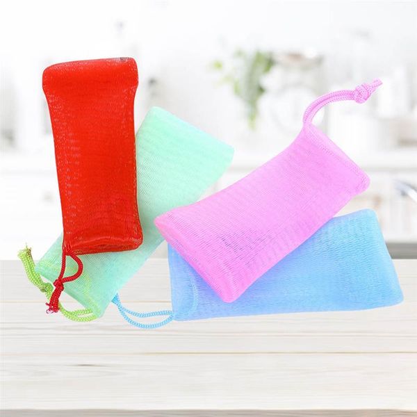 

4шт красочные отшелушивающие сетчатые мыльные saver couse bubble pan sean net ручной мыло мыло сетки сетки для лица чистящие сетки (случайны