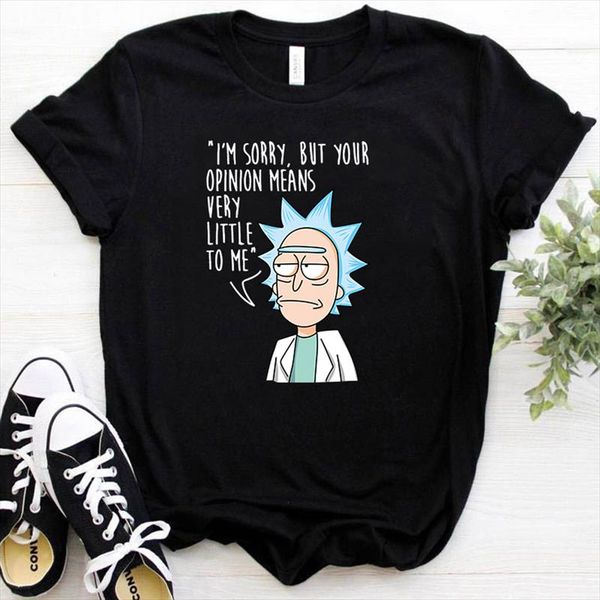 

2021 rick morty funny cartoon t shirt women harajuku ricky n morty ullzang t shirt 90s graphic tshirt fashion tees female, White