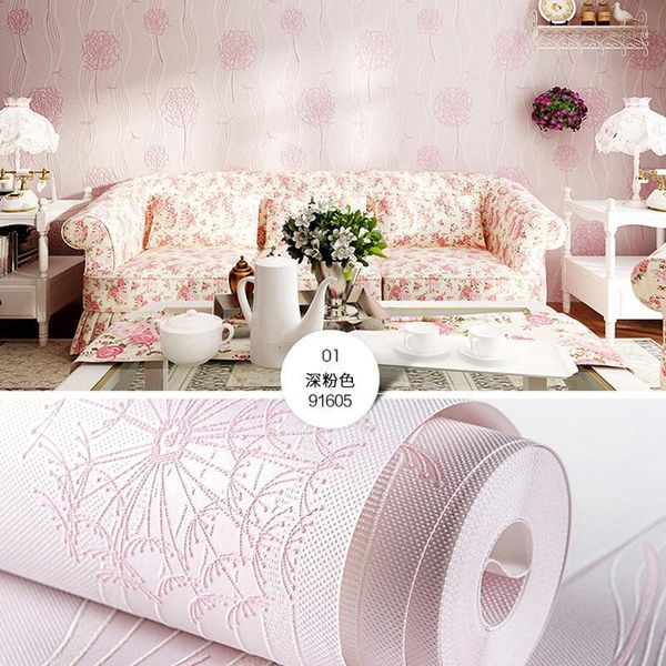 

wallpapers garden flower ball non woven fabric wallpaper 3d dandelion wall paper bedroom living room background y341