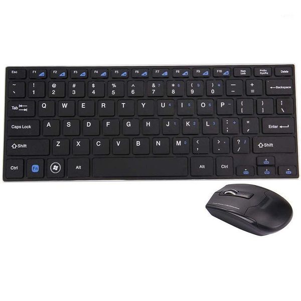 

2.4g mini wireless keyboard and mouse combo alloy panel keyboard and mouse set for pc lap