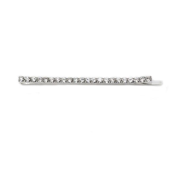 

minimalist crystal silver color hair clips chic rhinestone alloy bar shape hairwear hairpin hair accessories, Golden;silver