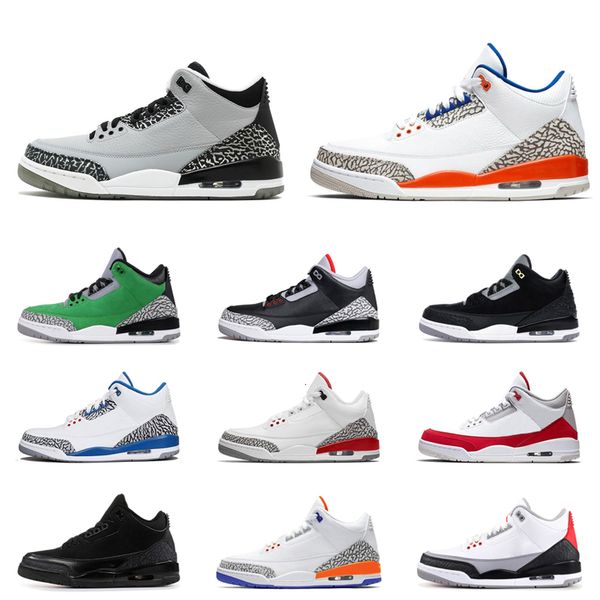 

fire red men shoes 3 3s black cat cement pure white wolf grey throw line katrina mens trainers sports sneakers 7-13