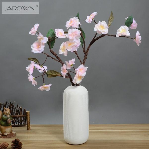 

artificial flower cherry blossom vivid fake sakura flores real touch latex petals handmade for wedding party table decoration