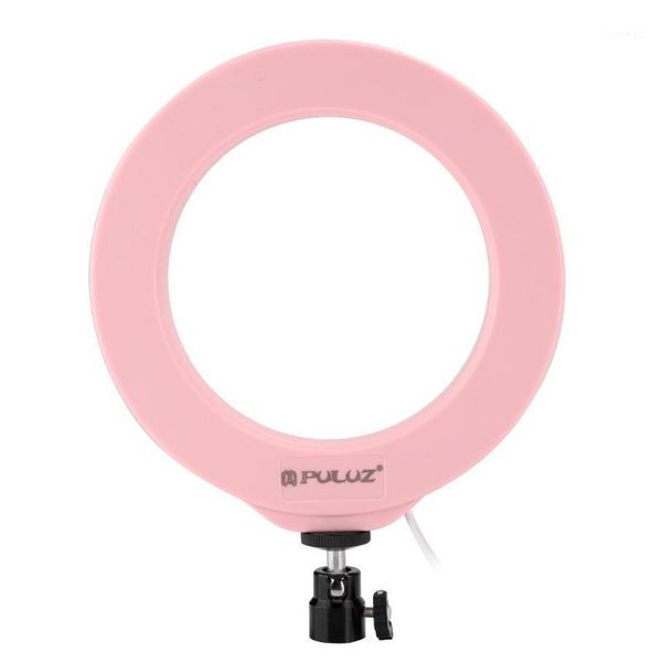 

puluz pu378f 2835 72pcs led 3 color lighting mode adjustable usb port ring fill light pink phone light1