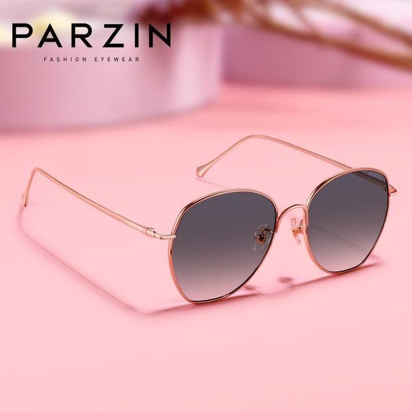 

sunglasses parzin trendy for women nylon lens oversized fashion eyewear accessories brand design uv400 oculos, White;black