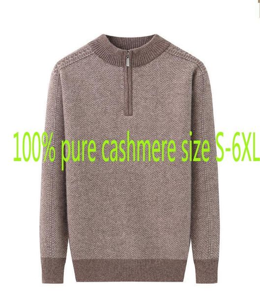 

newarrival fashion winter cashmere sweater zipper casual mock neck computer knitted thick pullovers plus size s-6xl, White;black