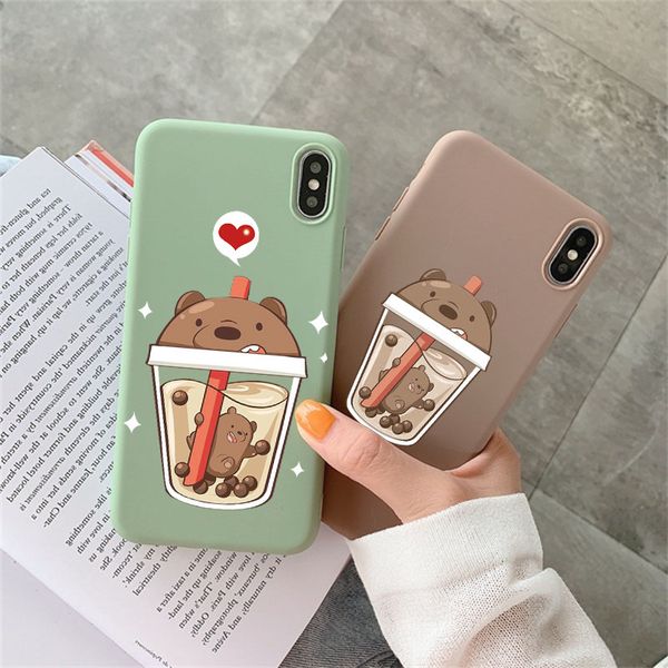 

3de2funda oso de dibujos parados para huawei honor 10 lite 8x 10i 20i nova 5t p20 p30 p40 mate 20 psmart y6 y7 pro y9 prime 2019s2w