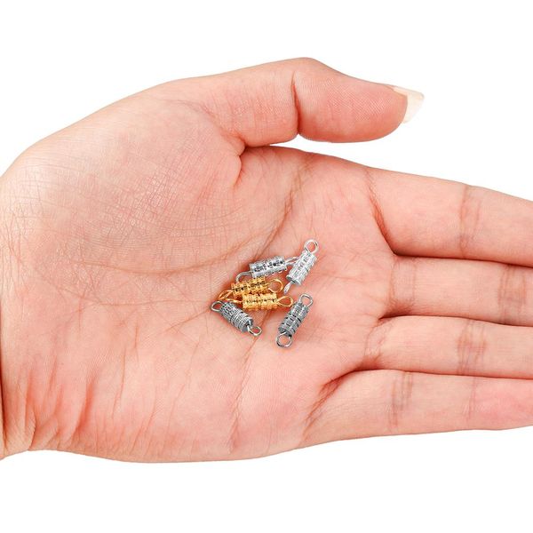 

30pcs cylinder brass connector buckle closed clasps bracelet connectors for diy jewelry making findings accessories supplies wmtyaj