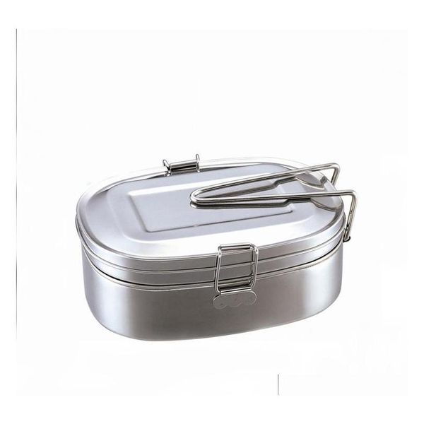 

stainless steel food container metal lunch box double layer eco-friendly lunch set dishwasher sqczxc wphome