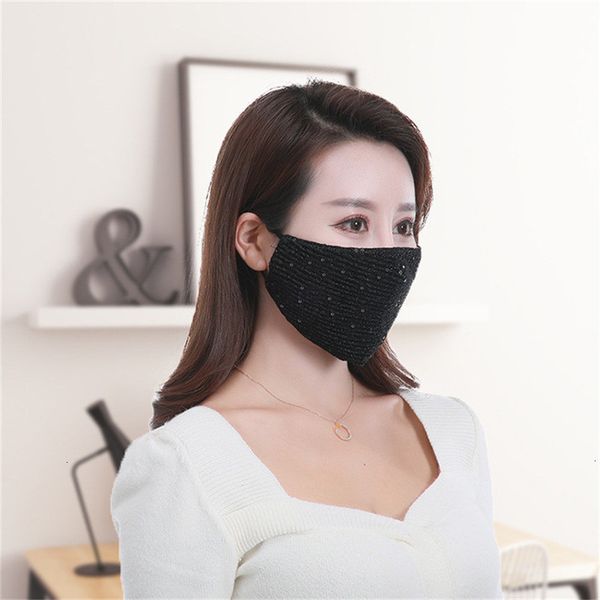 

sequin masks with 2 filters pink women face bling and summer cloth dust-proof washable mask breathable blowhole 1 nkfc7
