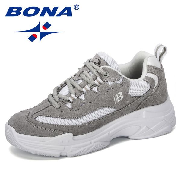 

bona new designer chunky sneakers women vulcanize shoes casual fashion dad shoes platform comfortable basket femme krasovki lj201201, Black;white