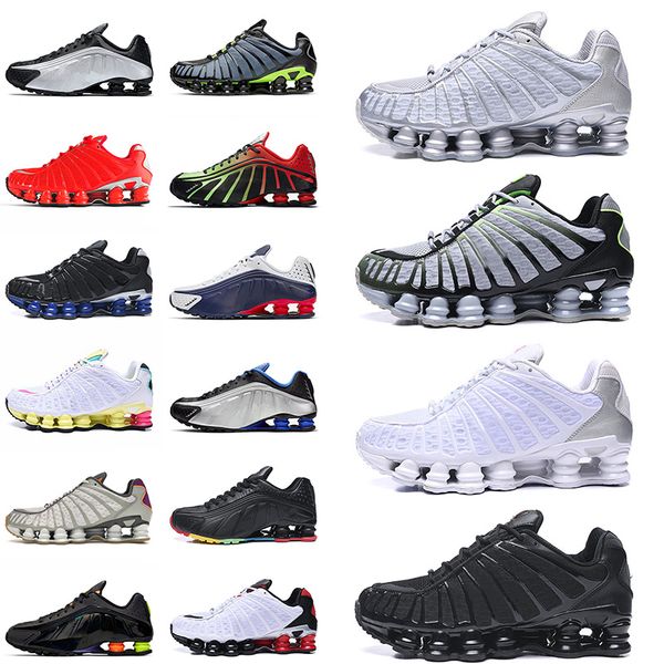 

wholesale shox tl 2021 og r4 mens womens cushion running shoes silver white highlighted lime triple black volt copper grey 36-46, White;red