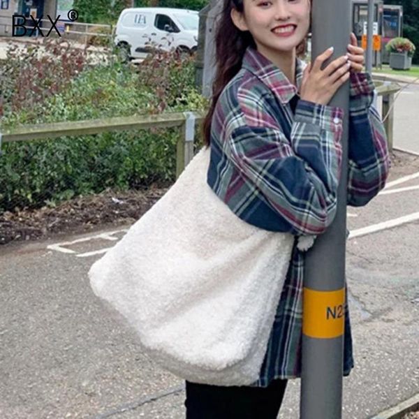 

shoulder bags [bxx] faux fur for women 2021 winter soft small crossbody bag women's trending handbags and purses ho925