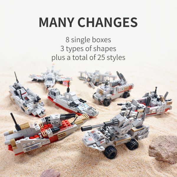 

25in1 ww2 military warship building blocks navy aircraft modern army warship city creator figures bricks for children toys gifts q1214