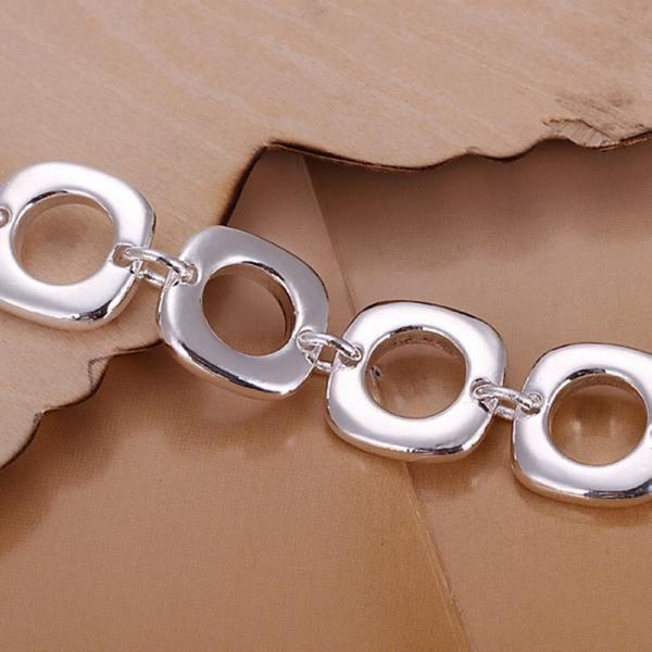 

beautifully square silver color bracelets new listings fashion selling silver jewelry christmas gifts h106 h bbyfne, Black