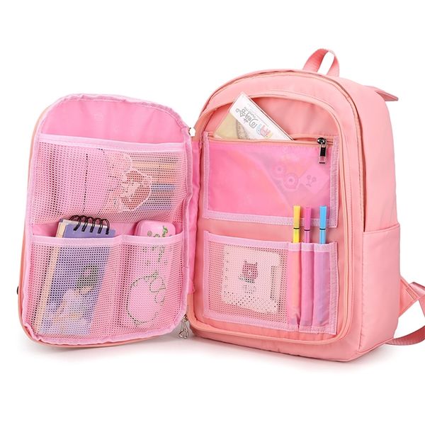 

women fashion backpack junior school bag for teenager girls kids cute backpack lapbackbag waterproof mochila escolar 2020 t200709