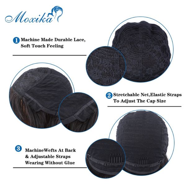 

боб парик полный автомат короткие парик для волос человека для черной женщины remy 150 кудрявый пикси короткий вьющийся бразильский f jllmmk, Black;brown