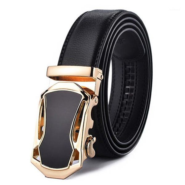 

cody steel quality mens belts cow split leather automatic buckle belts for man business male, Black;brown