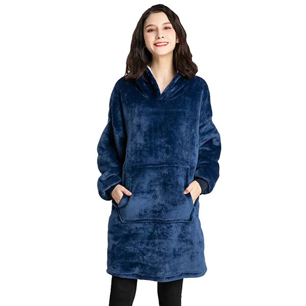 

casaco oversized women tv giant sweatshirts hoodie with blanket hoodies sleeves warm hoody robe fleece feminino lobjx