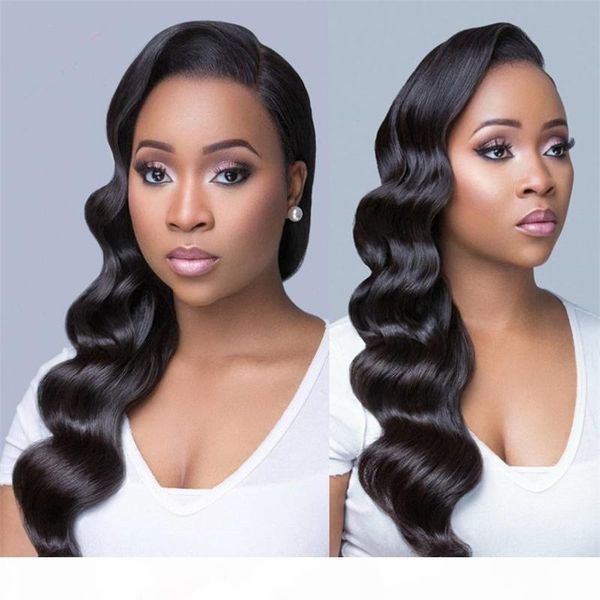 

130% density brazilian water wave full lace human hair wigs with baby hair ponytail lace front human hair wigs for black women, Black;brown