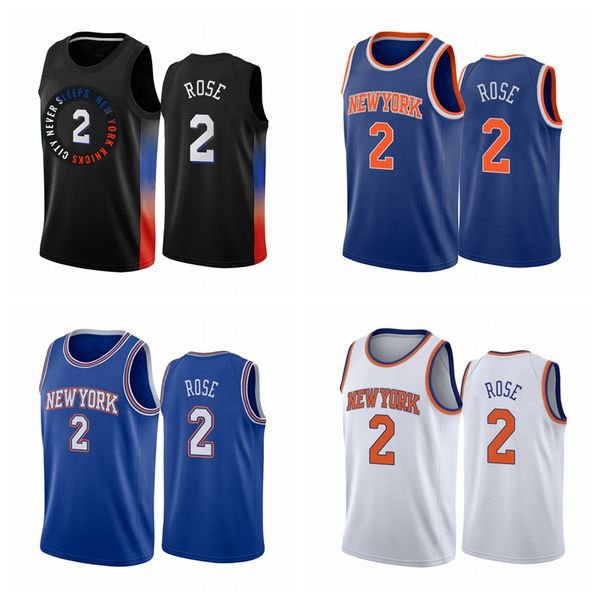 

1 obi in 2 derrick rose new york knicks 2020-21 black city basketball jersey, Black;red