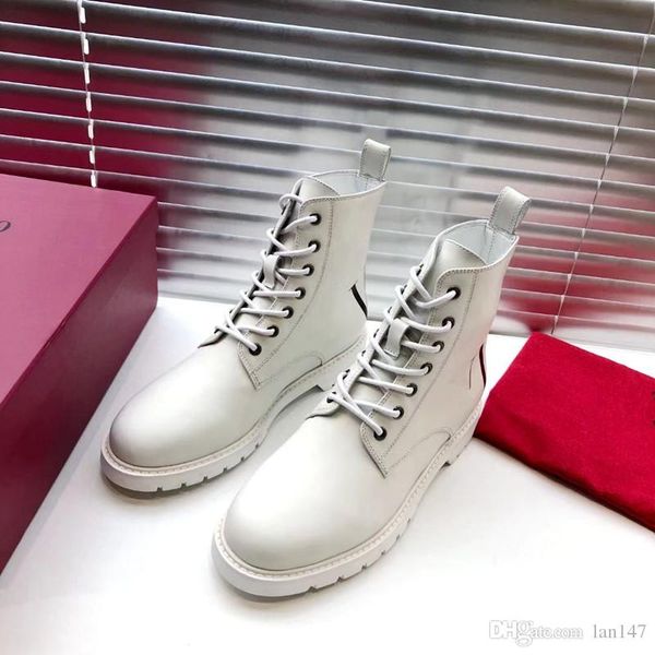 

женщины дизайнер топ-уровень мода пустынные бренды бренды круженные короткими ботинка осень и зимний снежный размер загрузки 35-40 rx0819, Black