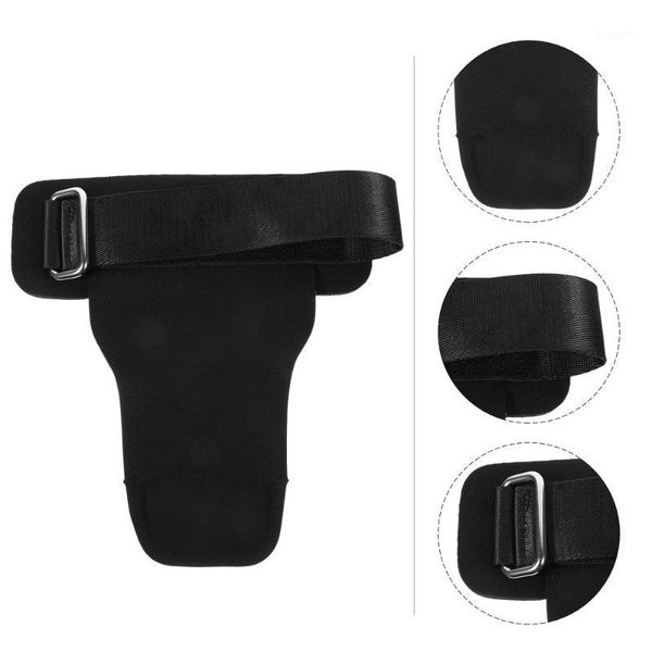 

1 pair wrist guard non-slip palm guard hand grip glove pull-up grip belt for gym1