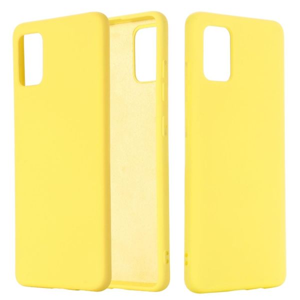 

for galaxy a71 solid color liquid silicone shockproof full coverage protective case