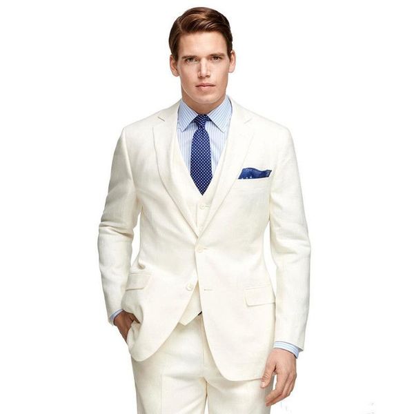 

ivory notch lapel 5pieces(jacket+pant+vest) fashion mens suits formal business office terno custume homme marriage suit men, White;black