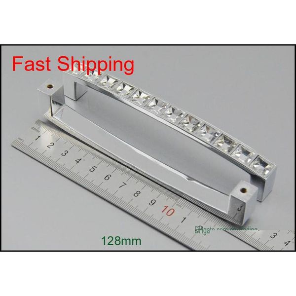 

modern crystal furniture handles chrome door knobs dresser drawer wardrobe kitchen cabinets cupboard pull qyltsx bde_luck