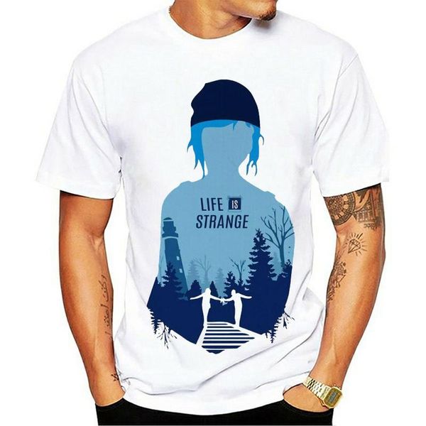 

men's t-shirts 2021 ins life is strange t shirt, White;black