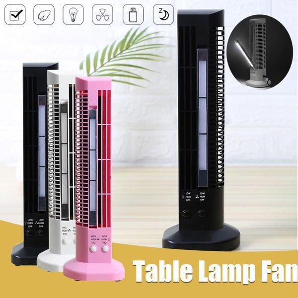

new 2 in 1 usb fan light mini leafless cooling fan led creative folding table lamp1