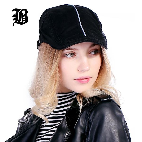

flb] новая мода осень берет мужчины женщины винтаж sunbonnet newsboy плоские кабрионные приборы вождения шляпы боинас дышащий хлопок cap sq, Black;white