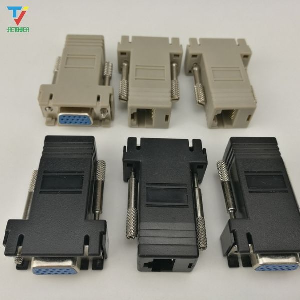 

factory price selling new vga extender female to lan cat5 cat5e rj45 ethernet female adapter drop shipping 50pcs/lot