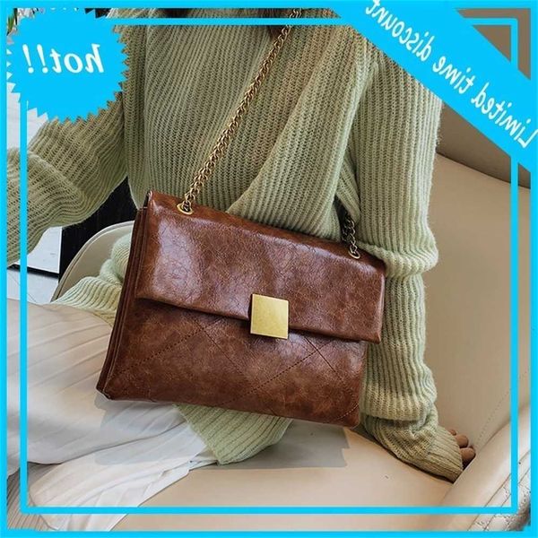 

retro leather chain women messenger crossbody 2020 new fashion handbags ladies shoulder bags casual totes female purses