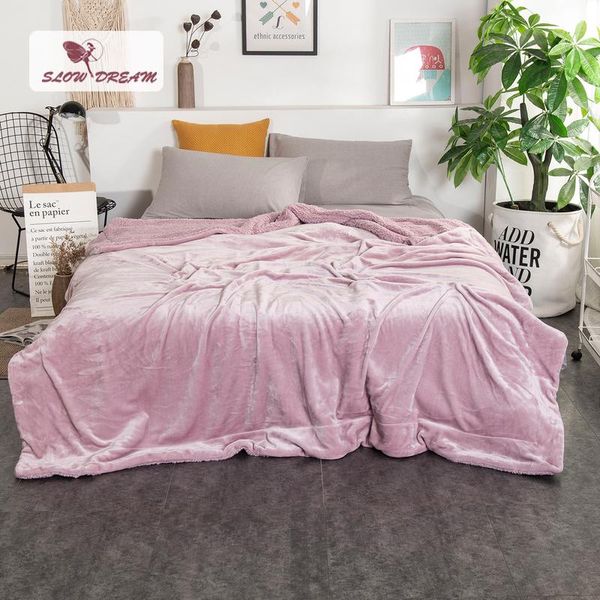 

blankets slowdream warm thick sherpa throw blue blanket weighted flannel fleece queen king summer for bed or couch 1pcs