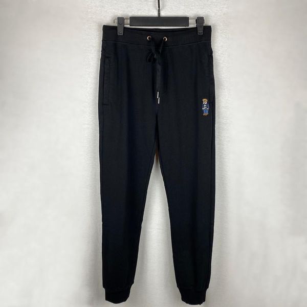 

men color bear joggers male sportpants trousers casual pants sweatpants 100%cotton gyms fitness horse joggers, Black
