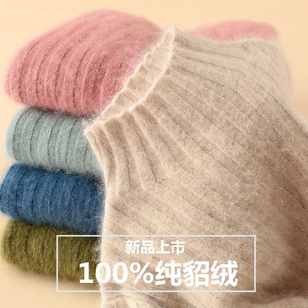 

plus size women sweaters 100% mink cashmere knitting jumpers for ladies new fashion pullovers 6colors standard clothes 201031, White;black