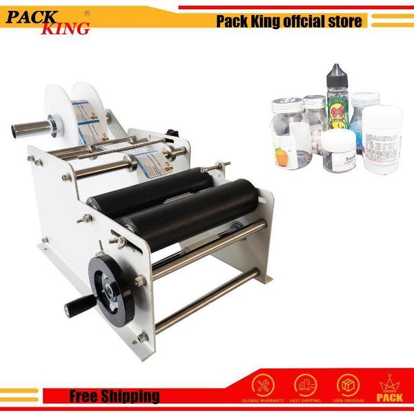 

vacuum food sealing machine manual labeling labeler round bottle labelling device ejuice plastic bottles label sticker e liquid1