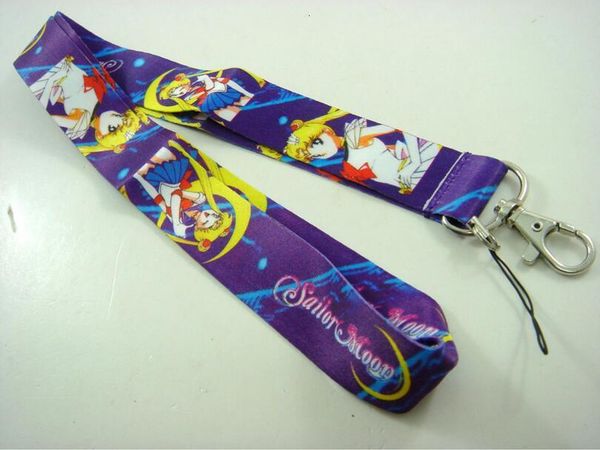 

moon id card holder, key strap sailor lanyard, phone neck strap, keychain, Silver