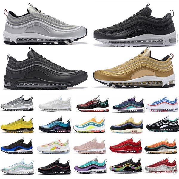 

2018 casual tripel white metallic gold silver bullet white 3m premium shoes men women sneakers with gift ah6g, Black