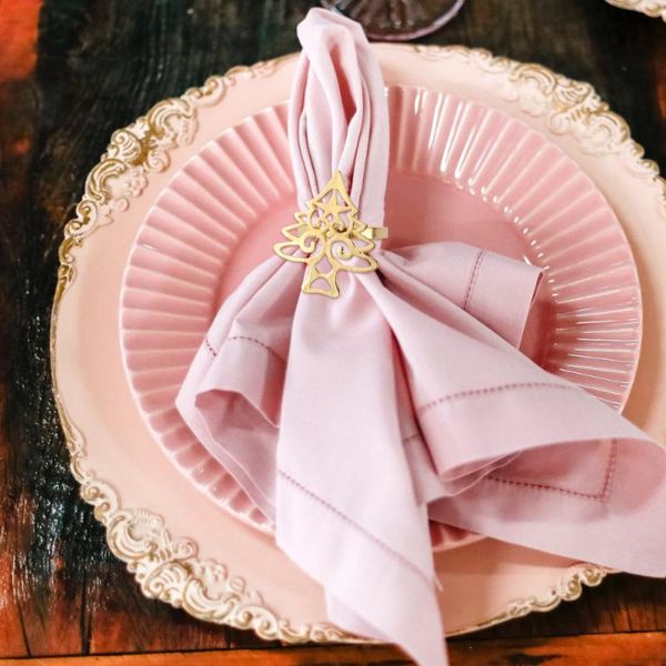 

napkin rings 4pcs dinner table decoration christmas tree buckles circle ring