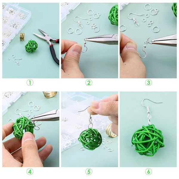 

1 piece jewelry findings tool set, open jump ring ,eye head pins lobster clasp hooks, earring hooks ,extend chain accessories wmtpwi