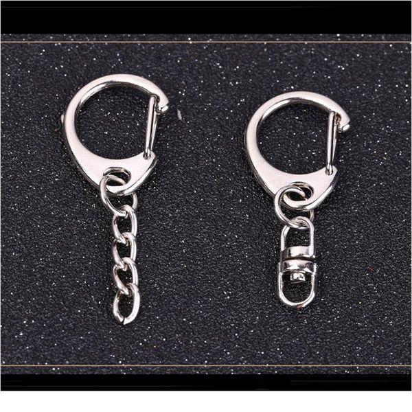 

10pcs/lot metal key chain diy bag key ring swivel lobster clasp clips key holder hooks diy keyfob diy keychain acc jllmgy