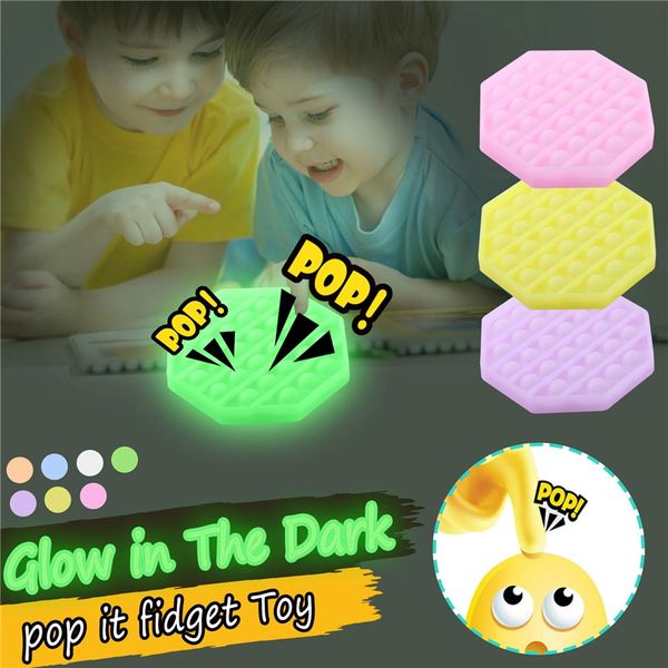 

push pop it fidget toy sensory bubble squeeze luminous toys anxiety autism special needs stress reliever helps relieve stress game g10604