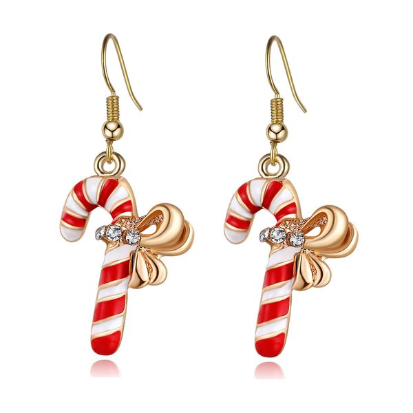 

amazon new christmas ear hook creative style womens holiday earrings european and american santa claus earrings wholesale, Golden