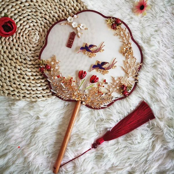 

party favor chinese antiquity marriage ceremony fan handmade diy